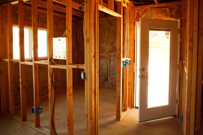 ongoing residential construction showing partition inside house